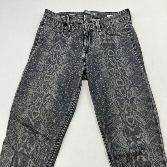 Level 99 Snake Print Gray Skinny Jeans Mid Rise Size 27 Waist - Picture 2 of 9